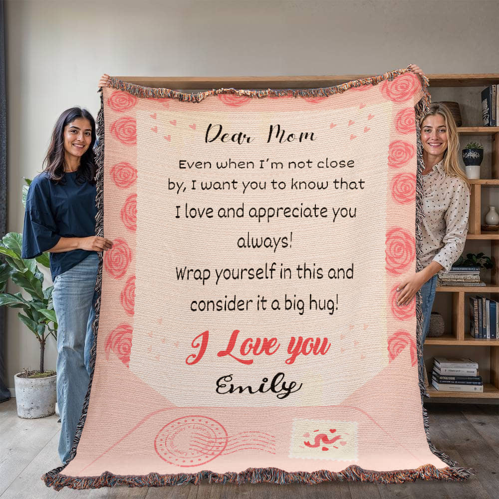 Personalized To My Mom Heirloom Woven Blanket Gift For Mother's Day | Free Shipping Special