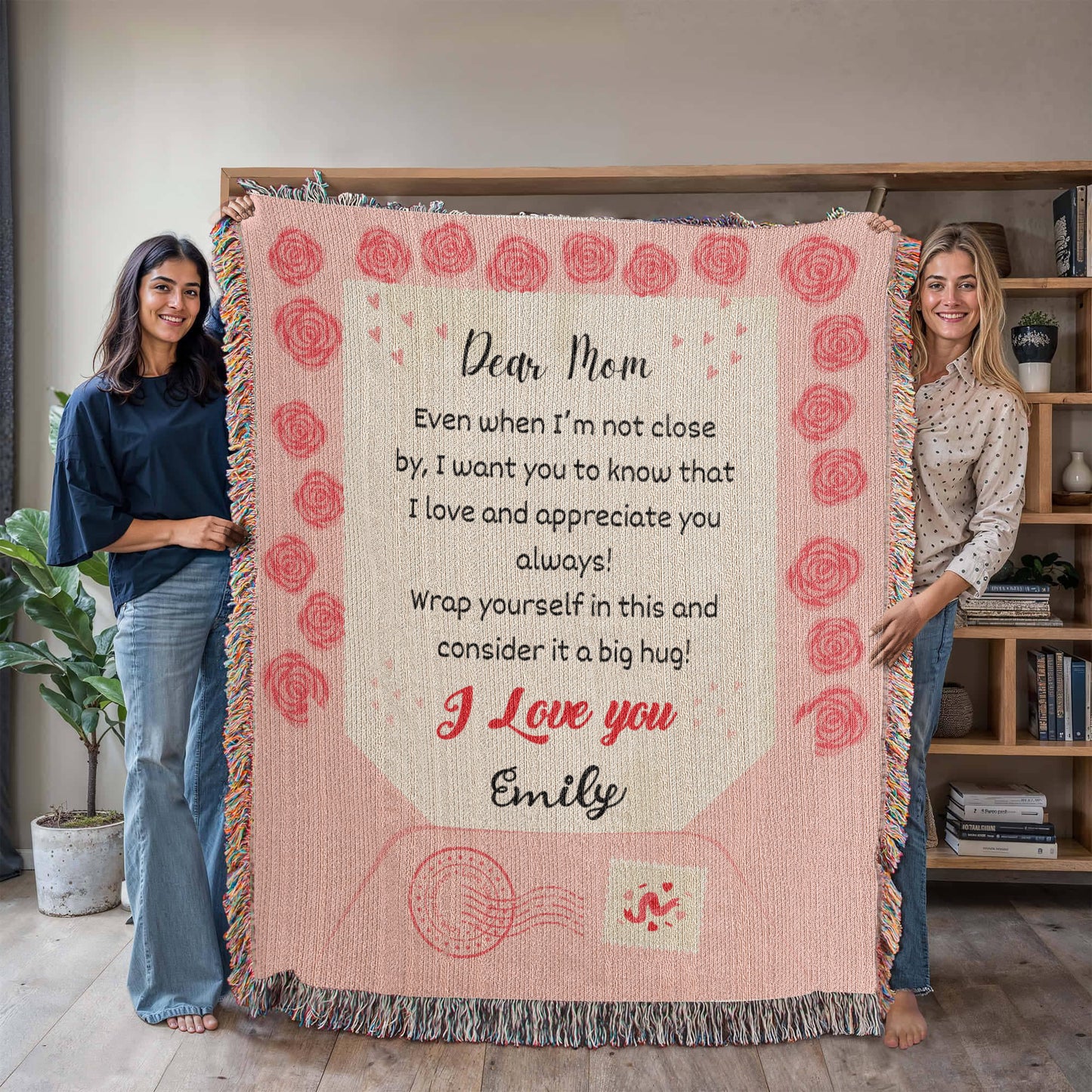 Personalized To My Mom Heirloom Woven Blanket Gift For Mother's Day | Free Shipping Special