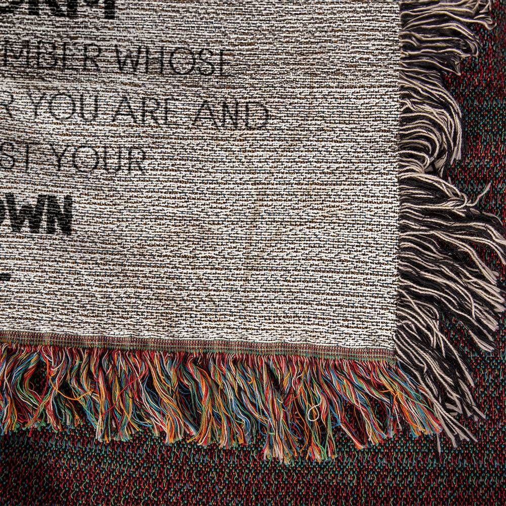 To my Badass Sister Gift Woven Blanket Gift for Her High Quality Cotton Gift for Christmas, Birthday