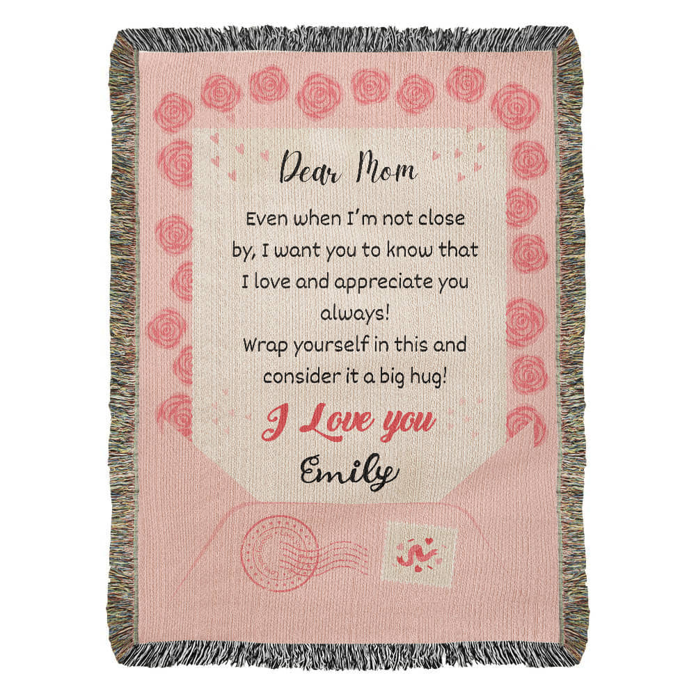 Personalized To My Mom Heirloom Woven Blanket Gift For Mother's Day | Free Shipping Special