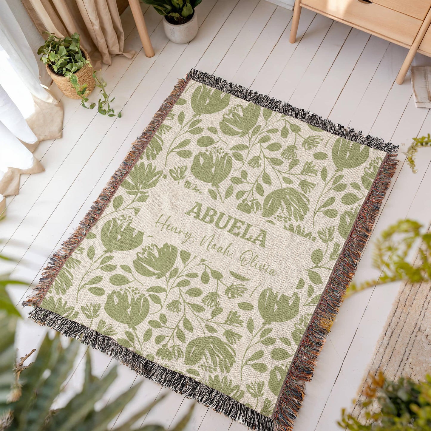 Personalized Blanket - Custom Gift for Mom, Grandma, Mimi, Abuela. Gift for her!