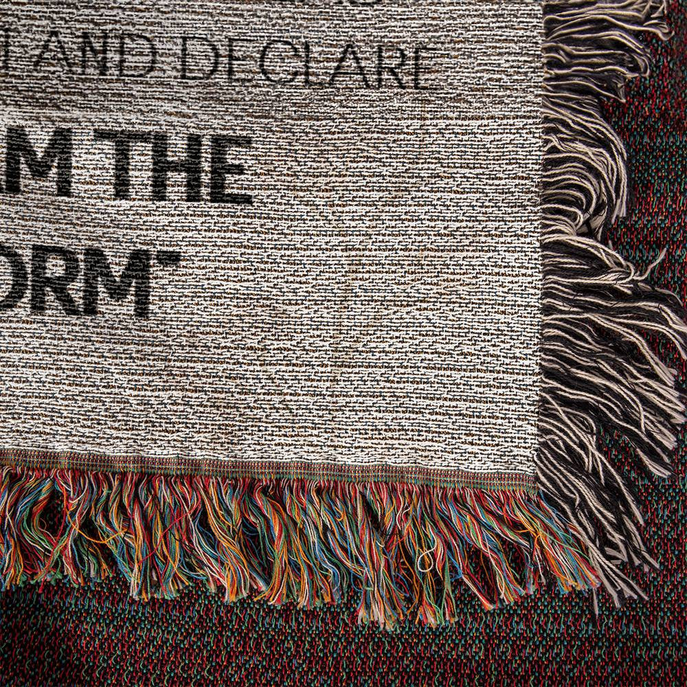 Personalized Sister Gift Name Birth Flower Heirloom Woven Blanket Gift for Her High Quality Cotton Gift for Christmas, Birthday, Holiday