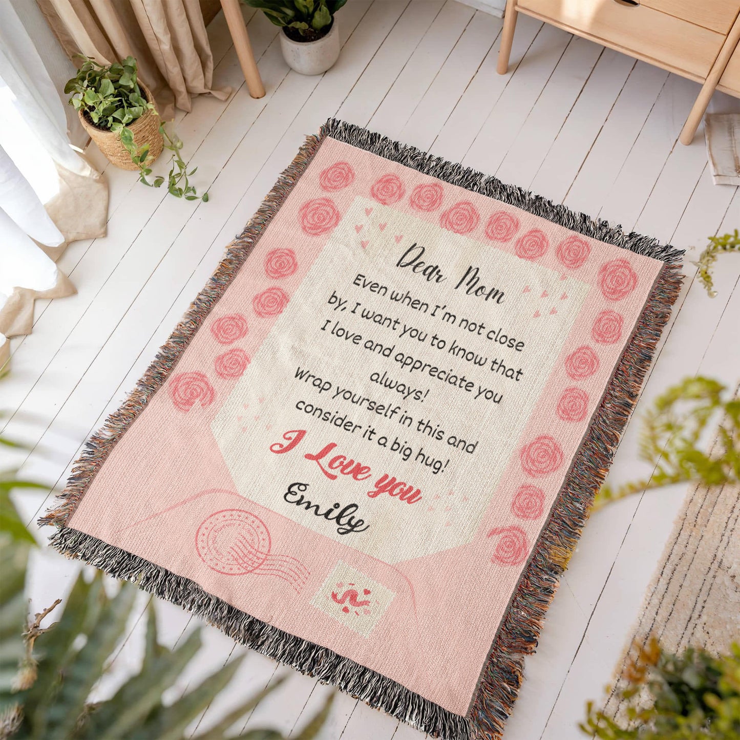 Personalized To My Mom Heirloom Woven Blanket Gift For Mother's Day | Free Shipping Special