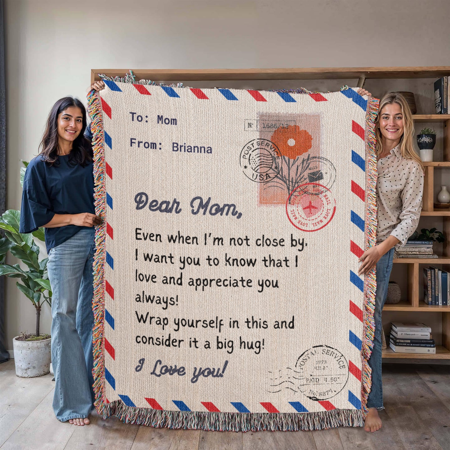Personalized To My Mom Heirloom Woven Blanket Gift For Mother's Day | Free Shipping