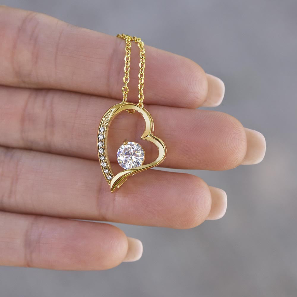 Personalized Luxury Husband to Wife Gift | Forever Love Necklace with Sentimental Message Card