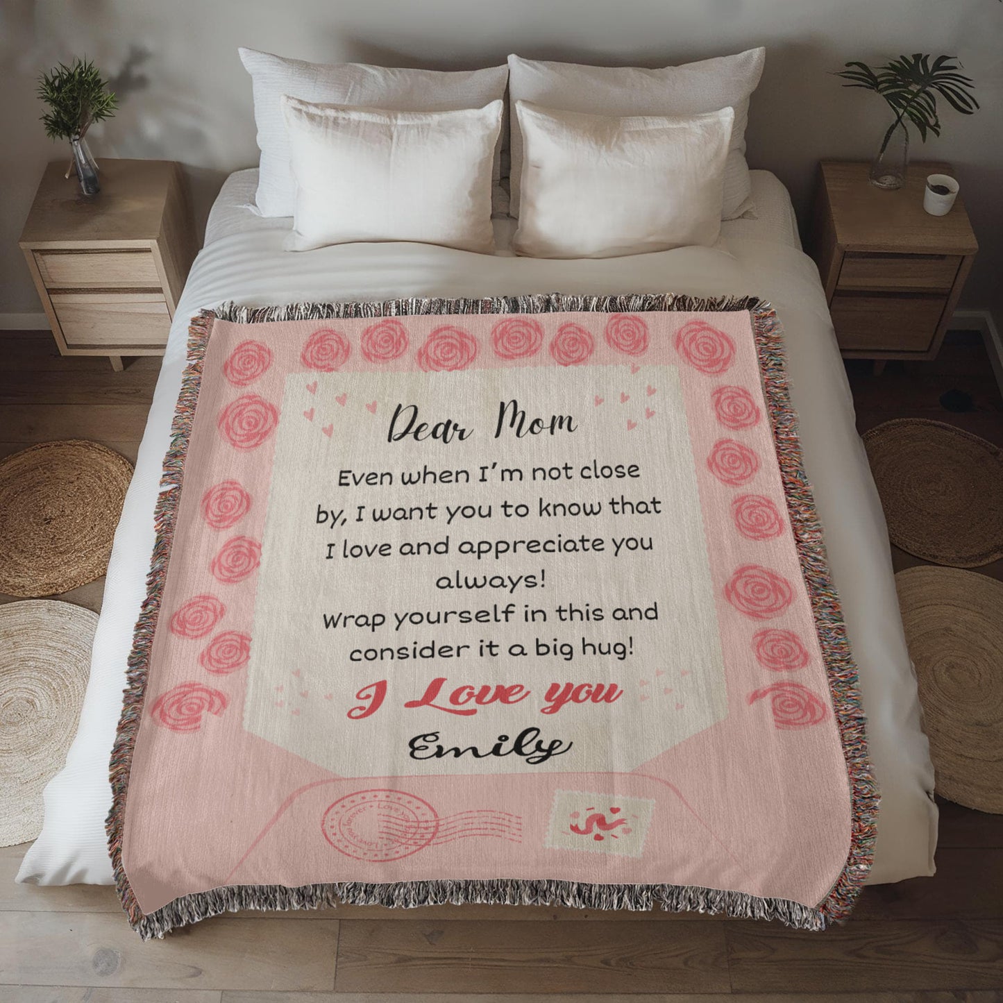 Personalized To My Mom Heirloom Woven Blanket Gift For Mother's Day | Free Shipping Special
