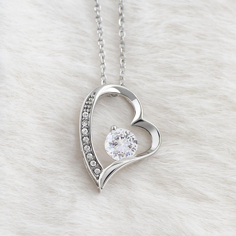Personalized Luxury Husband to Wife Gift | Forever Love Necklace with Sentimental Message Card