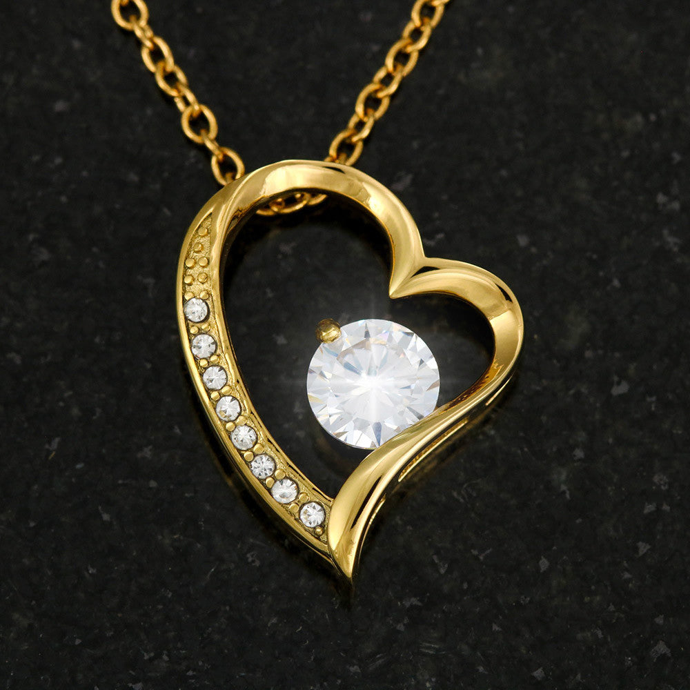 Personalized Luxury Husband to Wife Gift | Forever Love Necklace with Sentimental Message Card