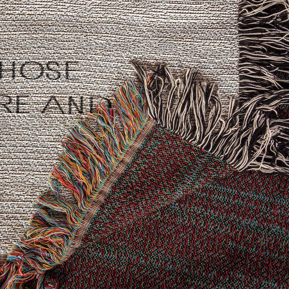 To my Badass Sister Gift Woven Blanket Gift for Her High Quality Cotton Gift for Christmas, Birthday