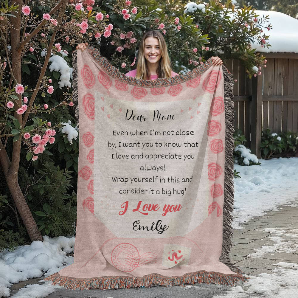 Personalized To My Mom Heirloom Woven Blanket Gift For Mother's Day | Free Shipping Special