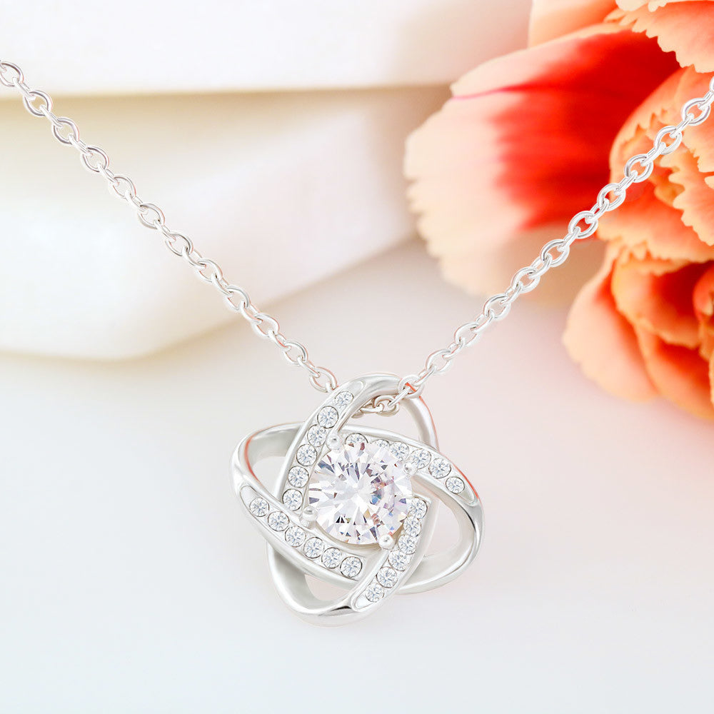 To my Daughter | Love Knot Necklace (Yellow & White Gold Variants)