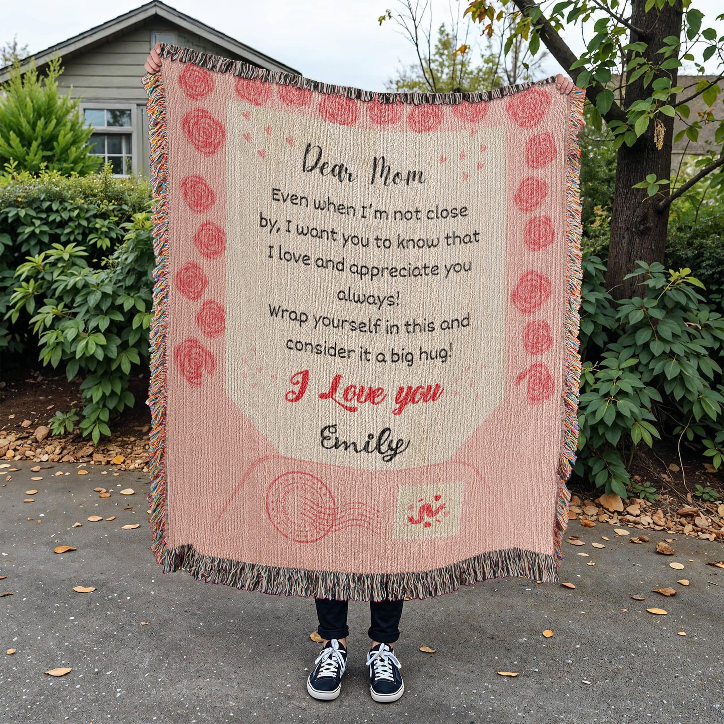 Personalized To My Mom Heirloom Woven Blanket Gift For Mother's Day | Free Shipping Special