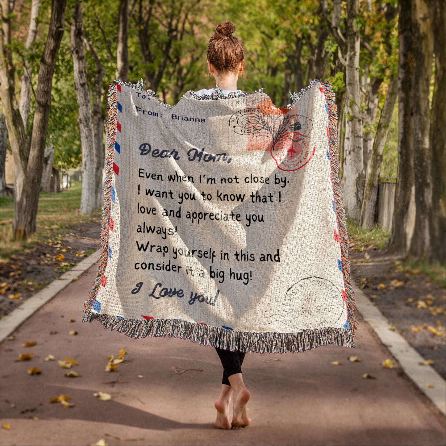 Personalized To My Mom Heirloom Woven Blanket Gift For Mother's Day | Free Shipping