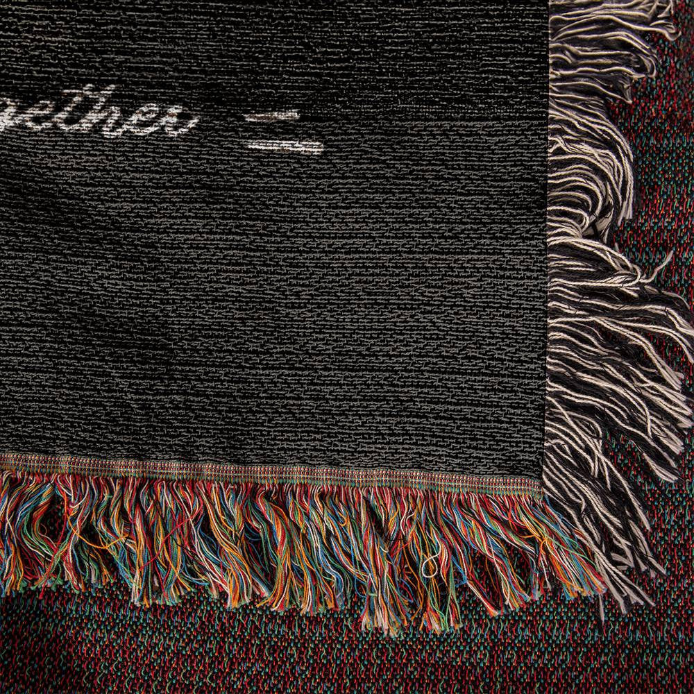 Personalized Vintage Adventure Couple Blanket, Anniversary Gift, Custom RV Camping Throw, Names Tapestry, Nature Lover Gift Woven Blanket