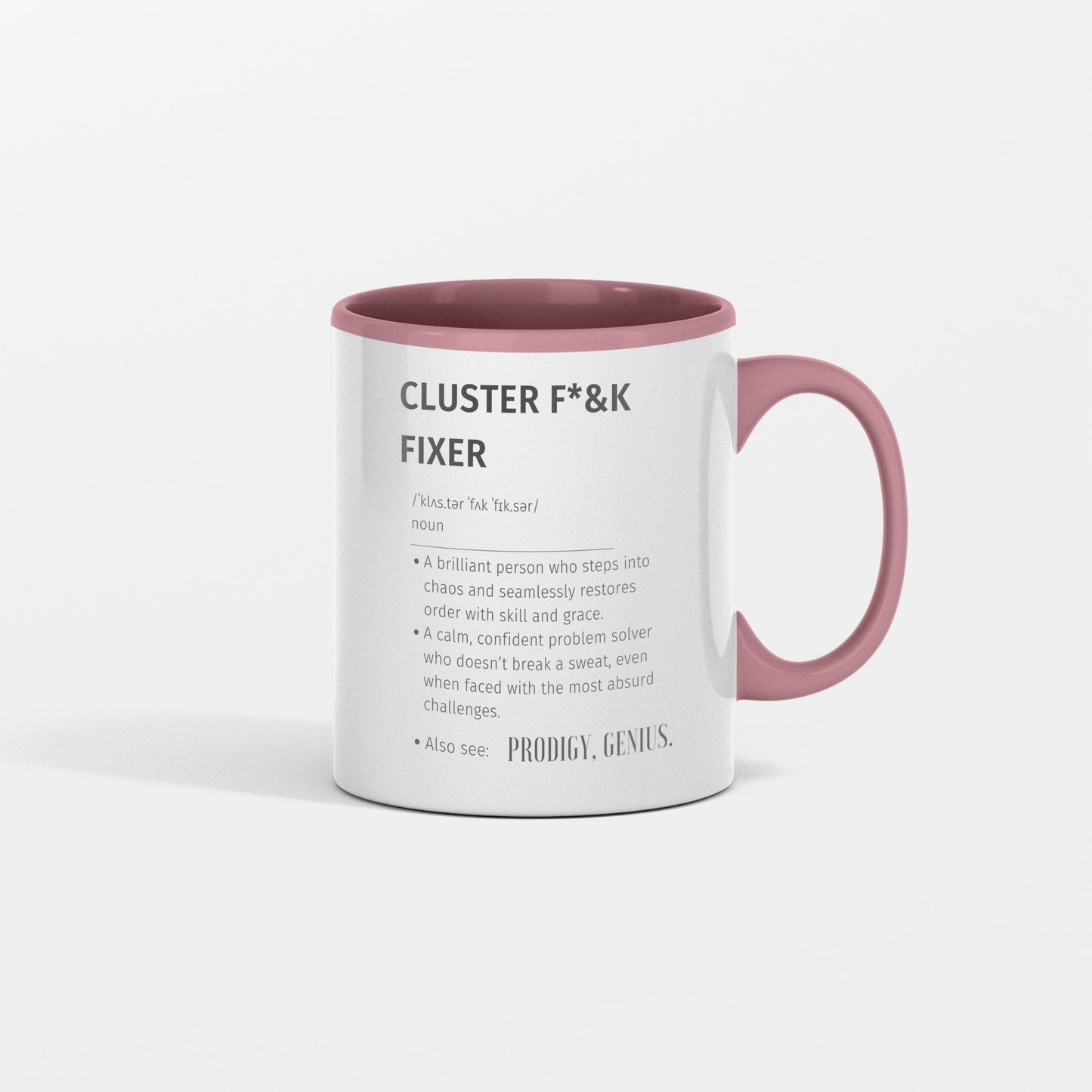 Cluster F&%k Fixer Mug | Funny Gift for Coworker, Boss, Friend, Problem Solver