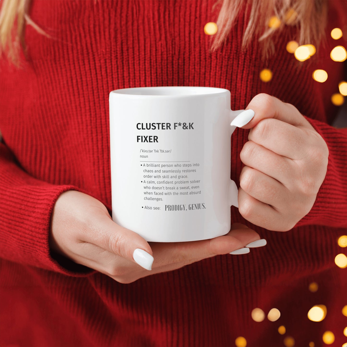 Cluster F&%k Fixer Mug | Funny Gift for Coworker, Boss, Friend, Problem Solver