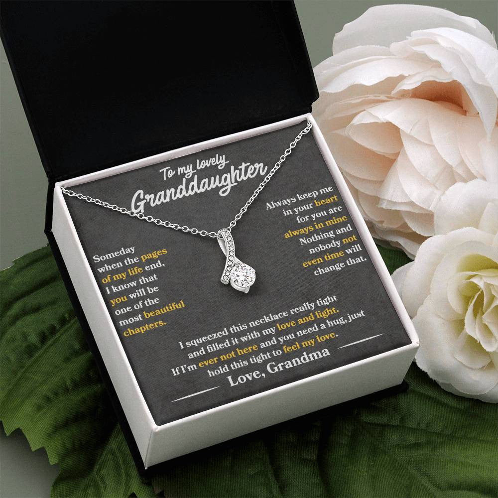 To my lovely Granddaughter | Alluring Beauty Necklace (Yellow & White Gold Variants)