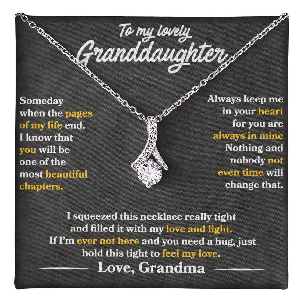 To my lovely Granddaughter | Alluring Beauty Necklace (Yellow & White Gold Variants)