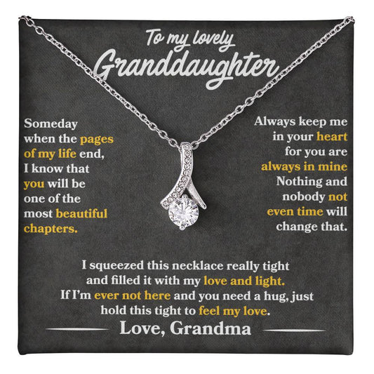 To my lovely Granddaughter | Alluring Beauty Necklace (Yellow & White Gold Variants)