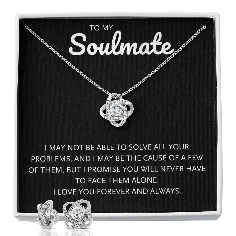 To My Soulmate Jewelry Gift Set | Bestselling Love Knot Earring & Necklace