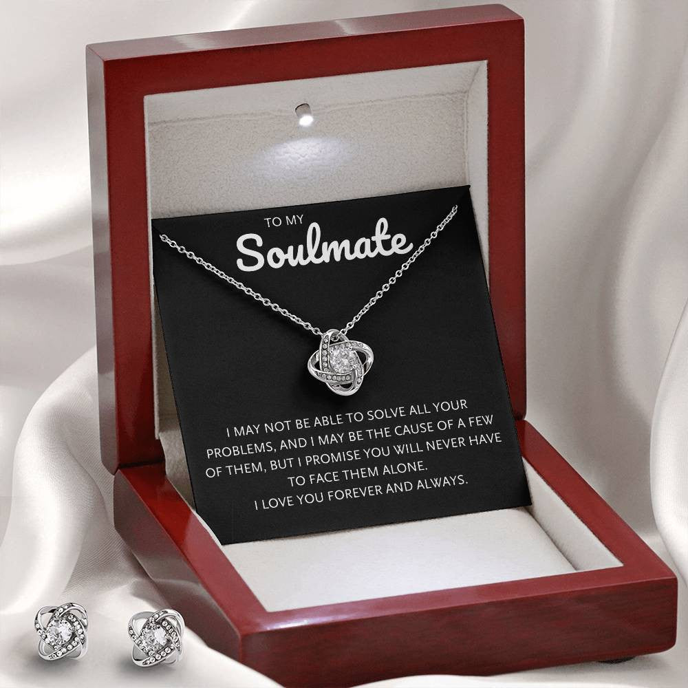 To My Soulmate Jewelry Gift Set | Bestselling Love Knot Earring & Necklace