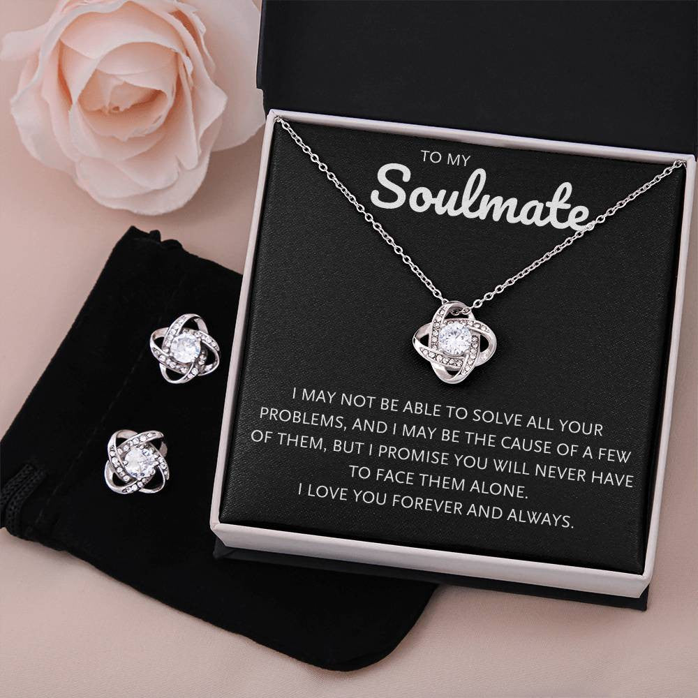 To My Soulmate Jewelry Gift Set | Bestselling Love Knot Earring & Necklace