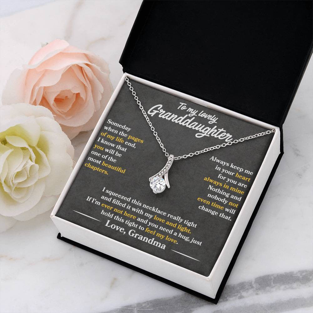 To my lovely Granddaughter | Alluring Beauty Necklace (Yellow & White Gold Variants)