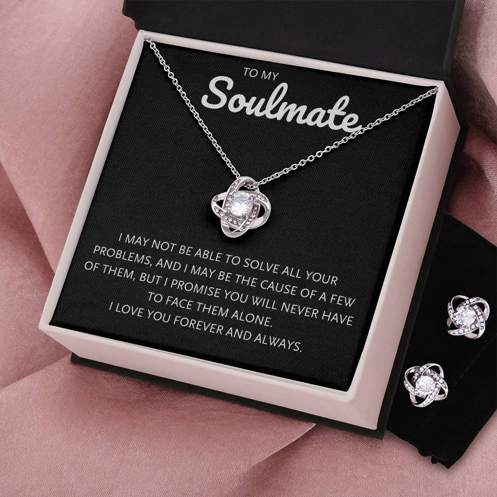 To My Soulmate Jewelry Gift Set | Bestselling Love Knot Earring & Necklace