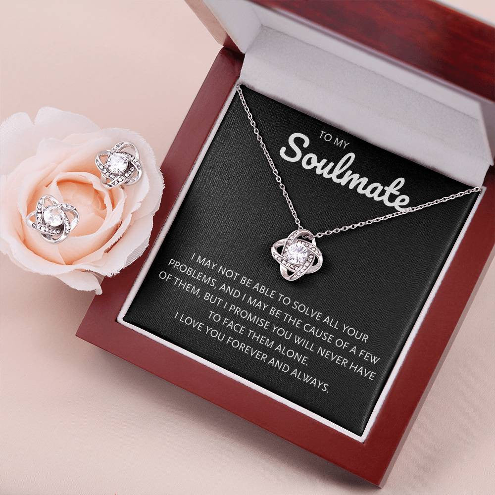 To My Soulmate Jewelry Gift Set | Bestselling Love Knot Earring & Necklace