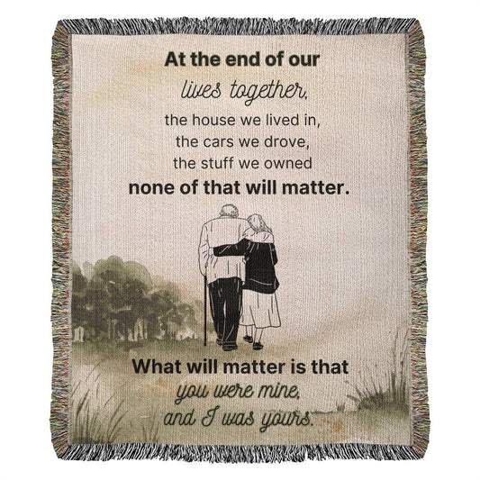 Couples Gift To My Husband To My Wife Heirloom Woven Blanket Gift for Anniversary, Birthday, Holiday