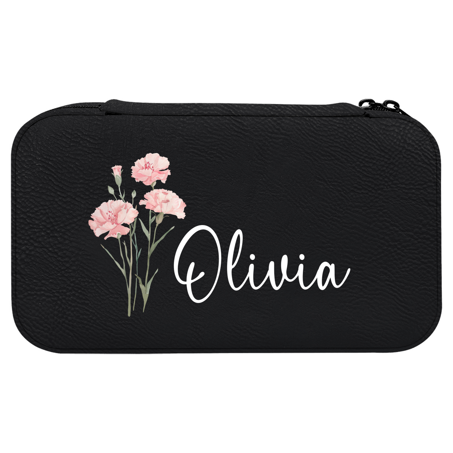 Elegant Birth Flower Jewelry Case Personalized Gift for Thanksgiving, Christmas, Birthday