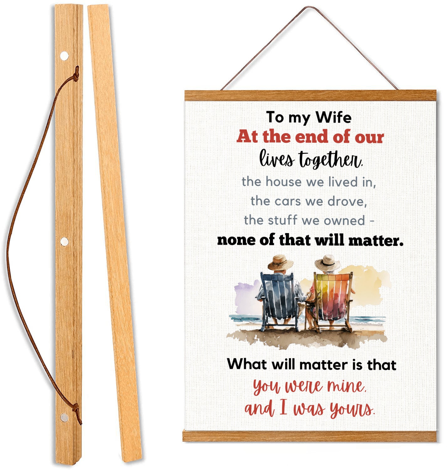 To My Wife Sentimental Canvas Gift